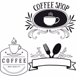 Stencil per vetri (tema cibo&bevande) - Securit - set 3 pezzi