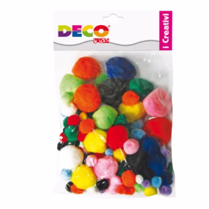Pompons - colori assortiti - Deco - busta 40 pezzi