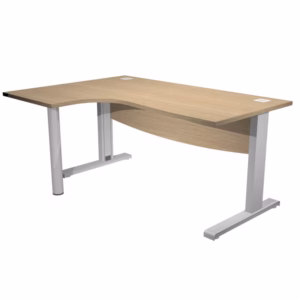 Scrivania Agorà Direction Compact - SX - fianco a L in metallo - L 180 cm - rovere - Artexport