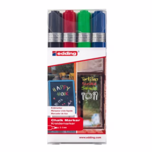 Marcatore Edding 4095 - punta tonda da 2,00 - 3,00 mm - colori assortiti - Edding - astuccio 4 pezzi