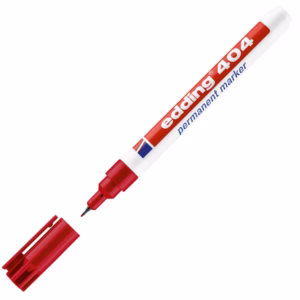 Marcatore permanente 404  - punta extra-fine 0,75mm - rosso - Edding