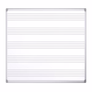 Lavagna magnetica Maya Musica - pentagramma musicale - 120 x 120 cm - Bi-Office