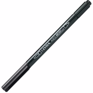 Pennarello Aqua Brush Duo - punte 2/4 mm - nero - Lyra