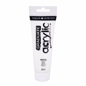Colore acrilico fine Graduate - 120 ml - bianco - Daler Rowney