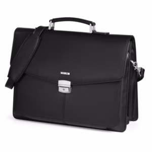 Cartella in similpelle - nero - 41x32x16cm - City Time