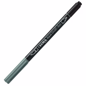 Pennarello Aqua Brush Duo - punte 2/4 mm - grigio medio freddo - Lyra