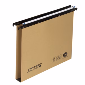 Cartella sospesa Cartesio Ecologica - cassetto - 39 cm - fondo U 30 mm - 37 x 25 cm - avana - Bertesi