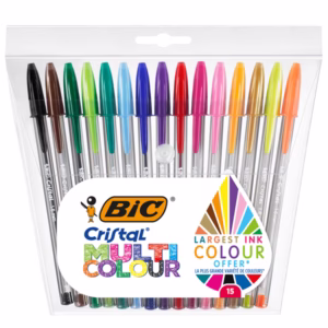 Penna sfera Cristal® multicolor - punta 1,6 mm - colori assortiti - Bic - conf. 15 pezzi