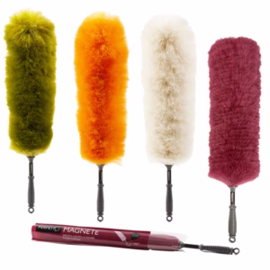 Piumino magnete - attira polvere - diametro 5 cm - altezza 65 cm - colori assortiti - Perfetto