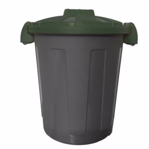 Contenitore portarifiuti Dusty - diametro 36 cm - altezza 45 cm - 25 L - coperchio verde - Mobil Plastic