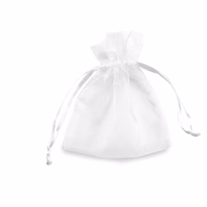 Sacchetti organza Milly - 12,5 x 17 cm - bianco - PNP - conf. 20 pezzi