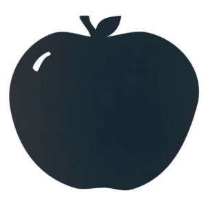 Lavagna da parete silhouette - 31,6 x 29,1 cm - forma mela - nero - Securit