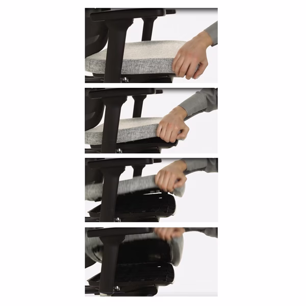 Seduta operativa Hubble Pro Memory HUHUPM - con braccioli regolabili - blu - Unisit - immagine 3