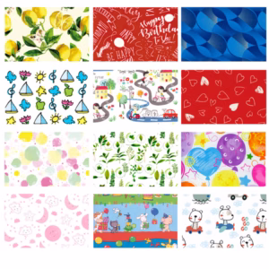 Carta regalo - 2 mt x 70 cm - fantasie assortite - Rex Sadoch - espositore 50 rotoli