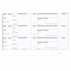 Rregistro carico/scarico rifiuti Mod. A - 100 fogli - 29,7 x 21,5 cm - DU165820000 - Data Ufficio