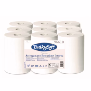 Asciugamani in rotolo Premium - Mini - 2 veli - goffratura micro - 19 gr - diametro 13 cm - 21,5 cm x 60 mt - bianco - BulkySoft