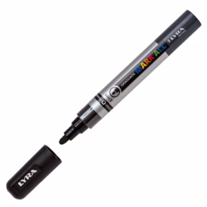 Marcatore a base d'acqua Graduate Mark All  - punta tonda 2mm - nero - Lyra