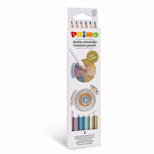 Matite colorate Minabella - diametro mina 3,8 mm - colori metallizzati assortiti - astuccio 6 pezzi