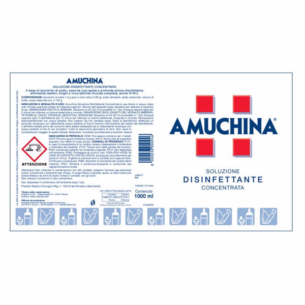 Soluzione disinfettante concentrata - 500 ml - Amuchina - immagine 3