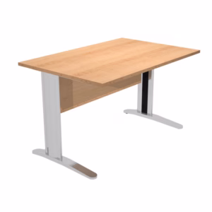 Scrivania Easy fianchi verniciati effetto cromato - lineare - 120 x 80 x 72 cm - faggio - Artexport