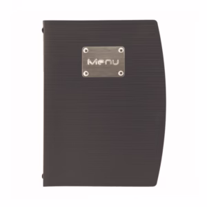 Portamenù Rio - 1 inserto doppio - A5 - 18 x 23,5 cm - nero - Securit