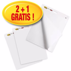 Lavagna adesiva Meeting Chart - bianco - Post-It - Promo pack 2+1 pezzi