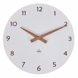 Orologio da parete HorMilena - diametro 30 cm - bianco/legno - Alba
