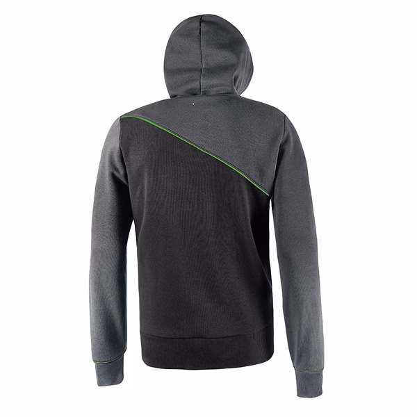 Felpa Jupiter - con cappuccio - taglia L - grigio/verde - U-Power - immagine 2