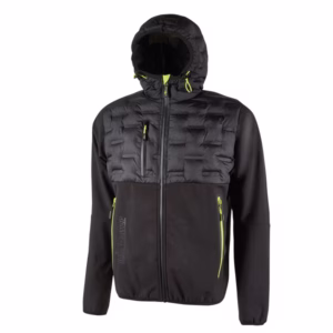 Giacca ibrida Spock- idrorepellente - taglia XL - nero/giallo - U-Power
