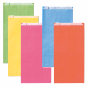 Sacchetto a soffietto - 8 x16+2,5 cm - colori chiari assortiti - Rex Sadoch - conf. 100 pezzi