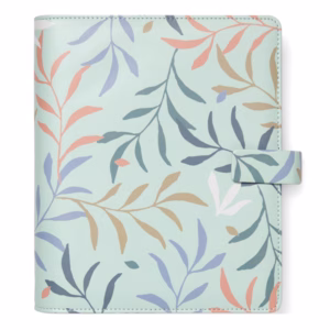 Organiser Botanical - f.to A5 - 233 x 217 x 46 mm - con cinturino - menta - Filofax