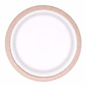 Piatto fondo monouso Twin - rotondo - diametro 20,5 cm - cellulosa - avana/bianco - Dopla Green - conf. 10 pezzi