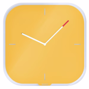 Orologio da parete Cosy - silenzioso - vetro - giallo - Leitz