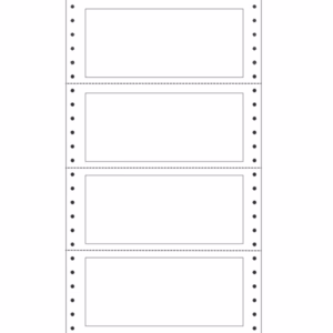 Etichette adesive a modulo continuo TT951 - in carta - corsia singola - permanenti - 140 x 60 mm - 4 et/fg - 100 fogli - bianco - Markin