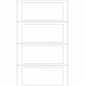 Etichette adesive a modulo continuo TT951-2 - in carta - corsia singola - permanenti - 140 x 60 mm - 4 et/fg - 100 fogli - bianco - Markin
