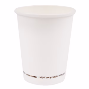 Bicchiere in carta - 250 ml - bianco - Signor Bio - conf. 50 pezzi