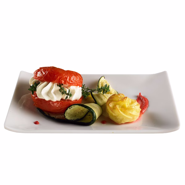 Piatto rettangolare - 28,6 x 18 x 2,8 cm - melamina - bianco - Leone - immagine 2