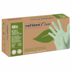 Guanti in nitrile bio - tg S - verde pastello - Reflexx - conf. 100 pezzi