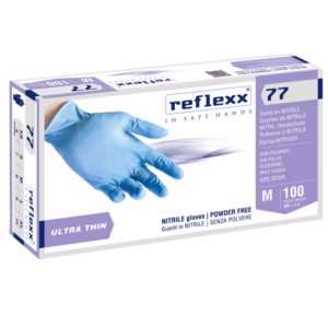 Guanti in nitrile R77 - tg M - azzurro - Reflexx - conf. 100 pezzi