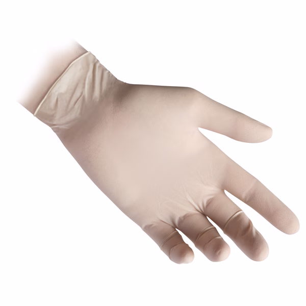 Guanti in lattice R46 - s/polvere - tg XL - bianco - Reflexx - conf. 100 pezzi - immagine 2