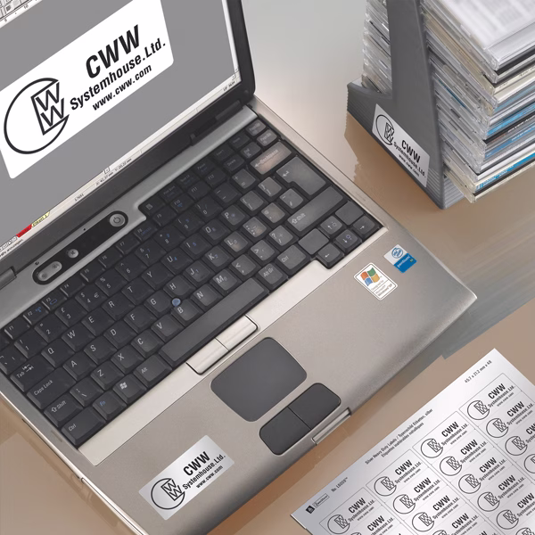 Etichette adesive tonde L6129 - in poliestere - laser - permanenti - diametro 30 mm - 48 et/fg - 20 fogli - argento - Avery - immagine 2