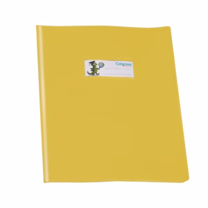 Copriquaderno coprente GreenLine - c/alette - A5 - lucido - PVC - giallo - Ri.Plast