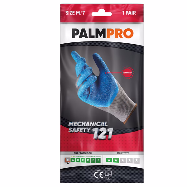 Guanti mechanical Safety Palmpro 121 - taglia M - grigio/blu - Icoguanti - immagine 2