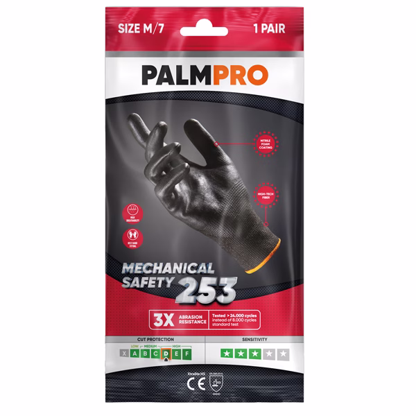 Guanti mechanical Safety Palmpro 253 - taglia XXL - nero - Icoguanti - immagine 2
