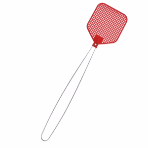 Paletta abbattimosche - con manico in metallo - 10 x 3 x 42,5 cm - Dimora Blu