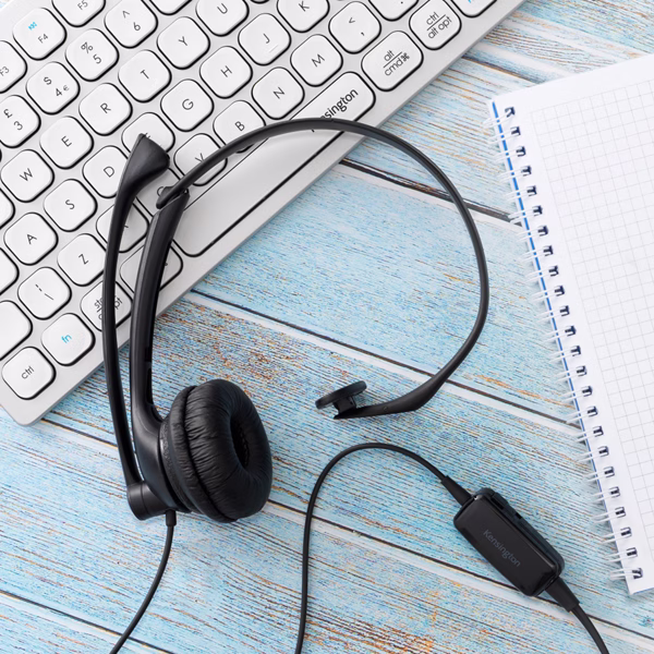 Cuffie classiche mono USB-A - con microfono e controllo del volume - Kensington - immagine 4