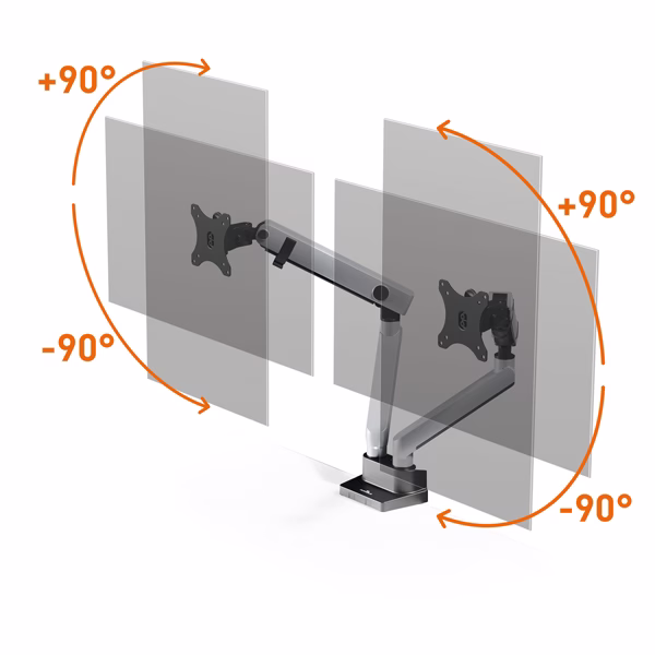 Braccio porta monitor Select Plus 5097-23 - per 2 monitor - Durable - immagine 3