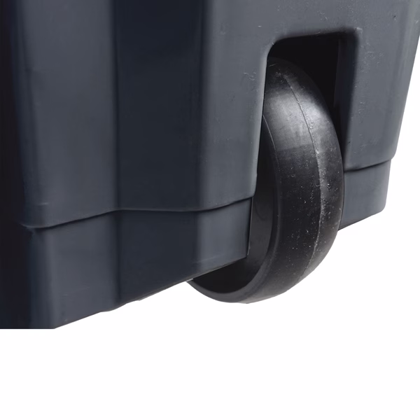 Contenitore mobile Ecoconti - a pedale - 80 L - plastica riciclata - grigio/verde - Medial International - immagine 2