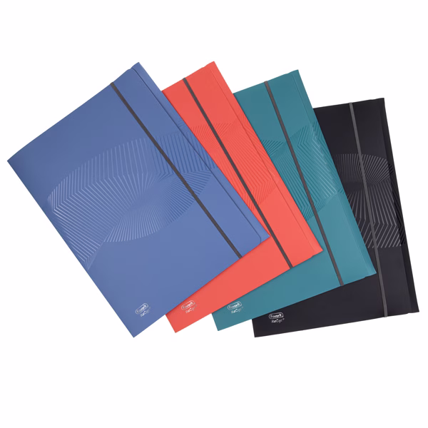 Cartella 3L Osmose Recyc - c/elastico - PP - f.to utile 24 x 33 cm - colori assortiti - Favorit