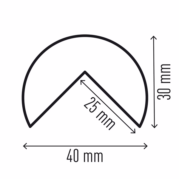 Profilo paracolpi angolare C25R - giallo/nero - Durable - immagine 2